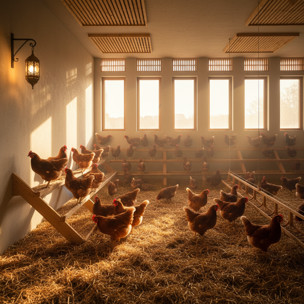 Intérieur du poulailler