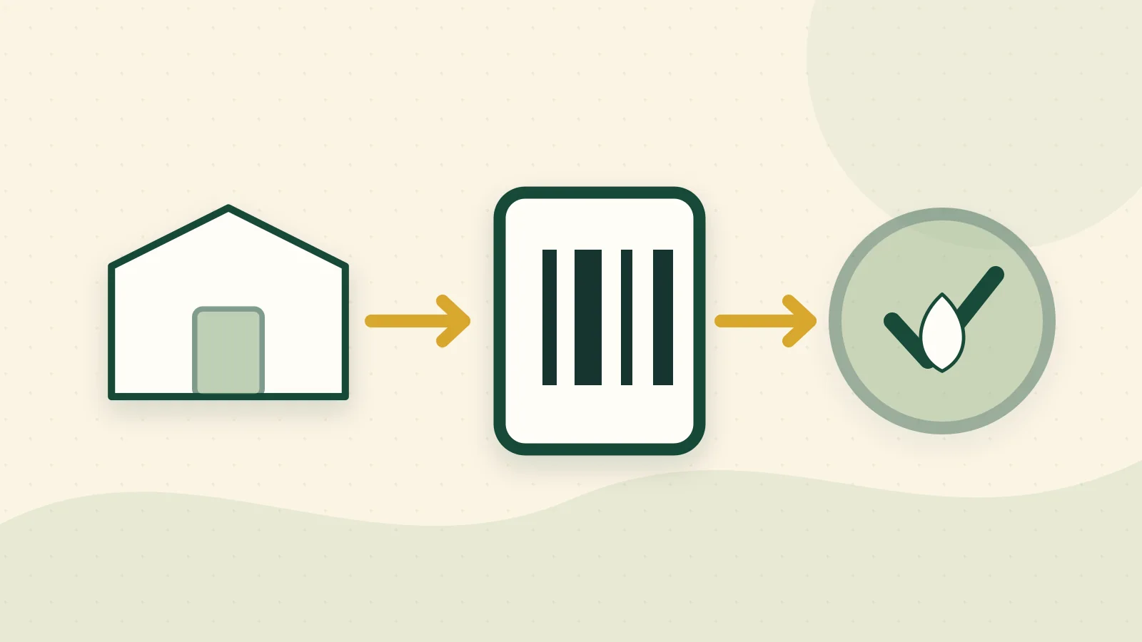 Illustration éditoriale — De la ferme au client : construire la traçabilité des œufs